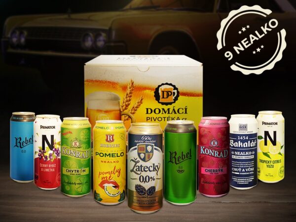 Domácí pivotéka Nealkoholické pivo - sada 9 plechů 0° 9 x 0,5 l (set)
