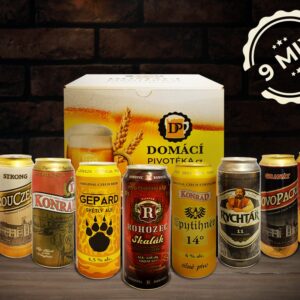 Domácí pivotéka Pivo v plechu - 9 ležáků a speciálů 11°-16° 9 x 0,5 l (set)