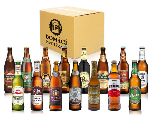 Domácí pivotéka Dárkový ochutnávkový balík - výběr 15 špičkových ležáků a speciálů 11°-19° 15 x 0,5 l (set)