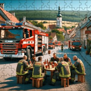 Domácí pivotéka Puzzle - Hasič