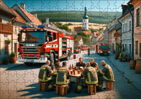 Domácí pivotéka Puzzle - Hasič