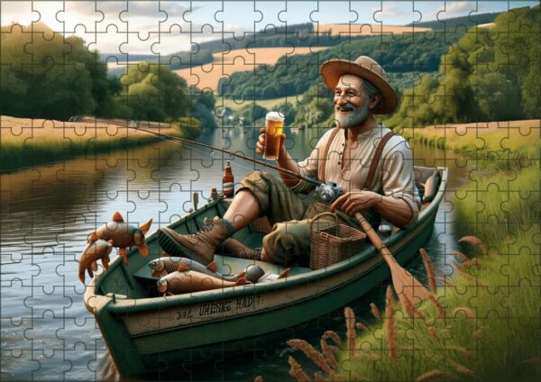 Domácí pivotéka Puzzle - Rybář