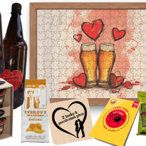 Domácí pivotéka Dárková sada Valentýn Deluxe
