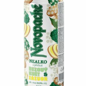 Novopacké pivo Novopacké nealko - zázvor a bezový květ - 0,5l plech